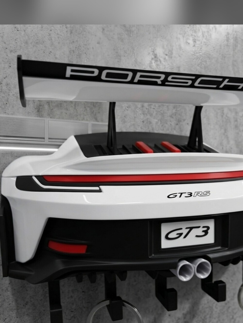 Porsche GT3 RS Key Hanger , Key Holder, Wall Decor, Dad Gift, 911, Luxury Car